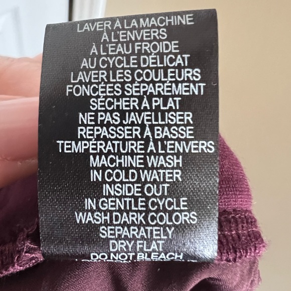 Simons/Icone Burgundy Wide Leg Dress Pants Size XS - Picture 8 of 8